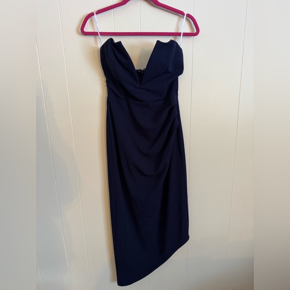 Lulu's Midnight Blue Strapless Dress